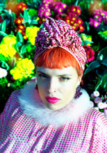 Load image into Gallery viewer, Deadstock Sequin Turban - Pink or Green

