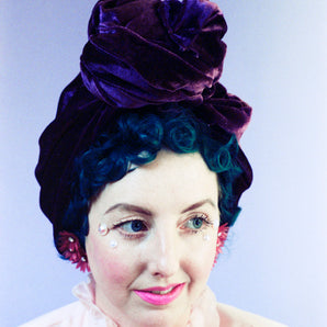 Deep Purple Heavy Top Knot Turban