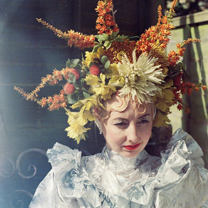 Wild Flower headdress / Autumnal / orange / tribal / flower crown / headdress