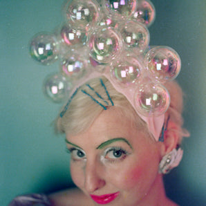 Bubbles iridescent headdress / crown / headpiece