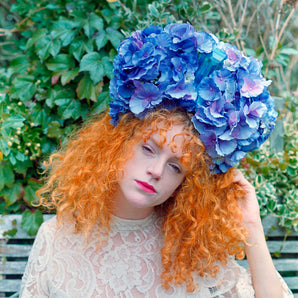 Blues and purples Hydrangea X Giant Gem Headdress
