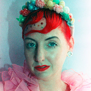 Vintage 60s repurposed hair Bobble Headband