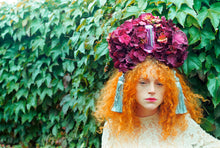 Load image into Gallery viewer, Rich Lush Purple Hydrangea X Giant Gem Headdress
