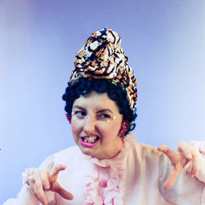 Tiger Print Top Knot turban