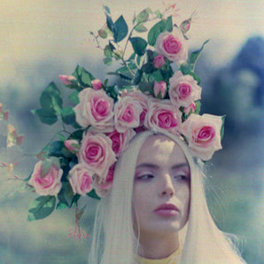 'Pink is the Rose' Velvet Rose headdress