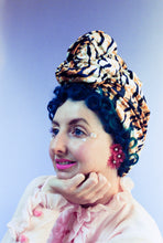 Load image into Gallery viewer, Tiger Print Top Knot turban
