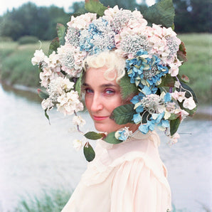Vintage Paper Flower Hydrangea Blossom Headdress
