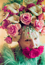 Load image into Gallery viewer, Giant Roses and Lilies Headdress / flower headpiece
