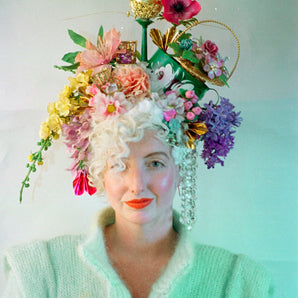 Floral Watering can Flower Bouquet Vintage Headdress