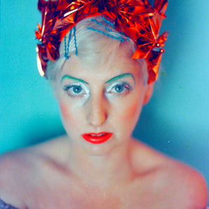 Metallic Orange Origami Crown / Headdress / Christmas / NYE