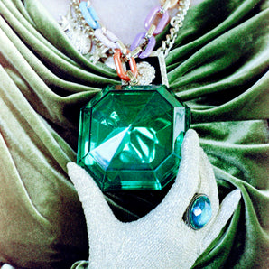 ***LONG CHAIN*** Gem Necklace * 2 week Uk Delivery*