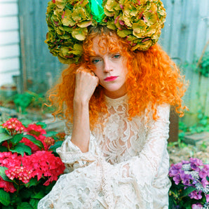 Rich Greens Hydrangea X Giant Gem Headdress