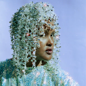 Iridescent and Silver dripping jewel SkullCap, Hat, Headdress, Wig, Cher,