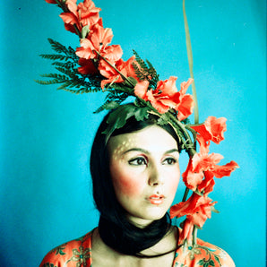 Beautiful orange Ascot flower Crown