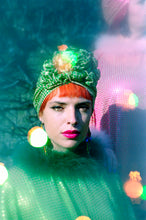 Load image into Gallery viewer, Deadstock Sequin Turban - Pink or Green
