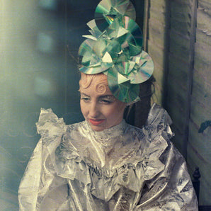 Recycled CD Mirrored Headpiece