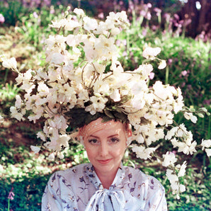 White Flower Floral blossom spray headdress / headpiece