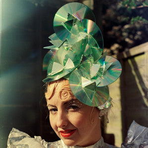 Recycled CD Mirrored Headpiece