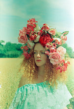 Load image into Gallery viewer, Harvest Pink Vintage floral Headdress
