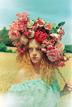 Load image into Gallery viewer, Harvest Pink Vintage floral Headdress
