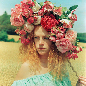Harvest Pink Vintage floral Headdress