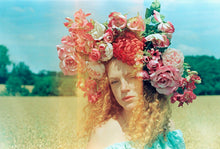 Load image into Gallery viewer, Harvest Pink Vintage floral Headdress
