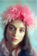 Load image into Gallery viewer, Pink Vintage inspired ruffle Pastel Headpiece
