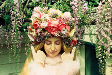 Load image into Gallery viewer, VintageFlower bonnet / crown / Lilac Blossoms
