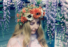 Load image into Gallery viewer, Burnt Orange Autumnal Vintage Flora Crown
