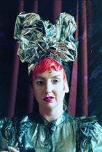 Load image into Gallery viewer, Silver Bespoke Metallic PVC Turban
