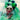 Handmade Tulle Green Pom Pom Headdress