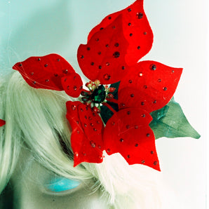 Red Jewelled Poinsettia Hair Clip *Order before 18th for Christmas post*