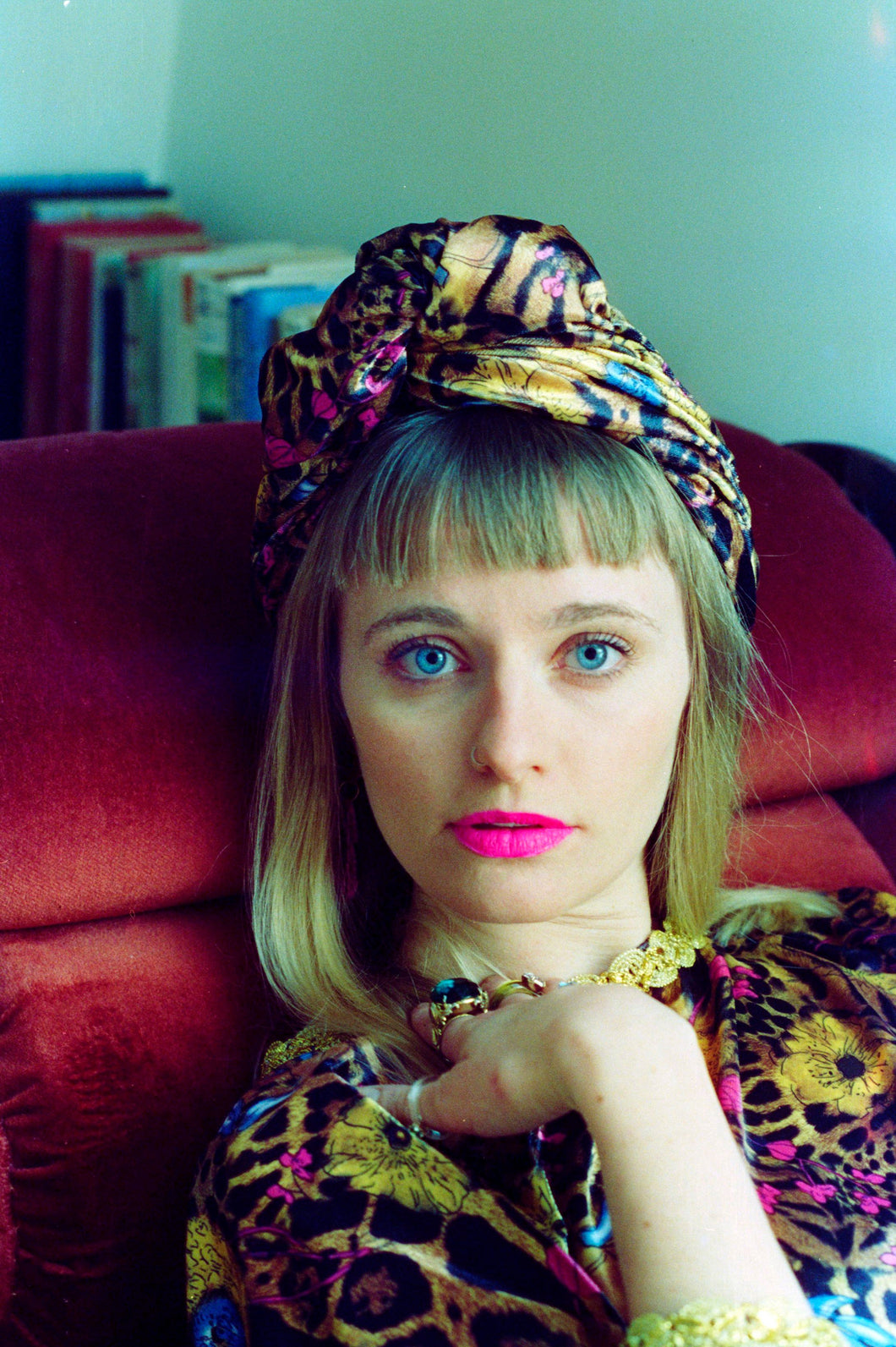 Leopard print turban