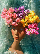 Load image into Gallery viewer, Multicoloured Rose buds flower Crown
