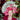 Pink Fan StatmentVintage floral Headdress