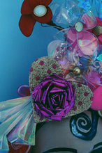 Load image into Gallery viewer, Bright neon / fluorescent and iridescent plastic flowers headband
