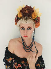 Load image into Gallery viewer, Vintage tribal inspired floral Headdress
