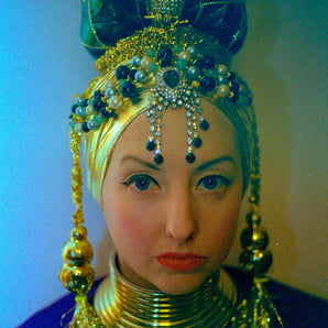 Gold and green BESPOKE TURBan