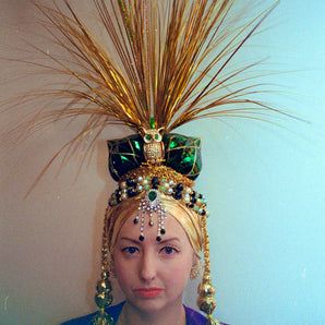 Gold and green BESPOKE TURBan