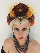Load image into Gallery viewer, Vintage tribal inspired floral Headdress
