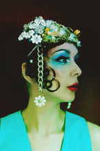 Load image into Gallery viewer, Bespoke Iridescent vintage jewels headpiece
