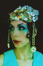 Load image into Gallery viewer, Bespoke Iridescent vintage jewels headpiece
