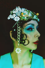 Load image into Gallery viewer, Bespoke Iridescent vintage jewels headpiece
