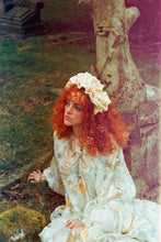 Load image into Gallery viewer, Lemony Cream Silk Ruffle headband - Shine-Sheen finish - FULL style
