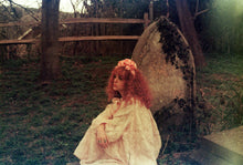 Load image into Gallery viewer, Peach Silk Ruffle headband - Shine-Sheen finish - ASYMMETRICAL style

